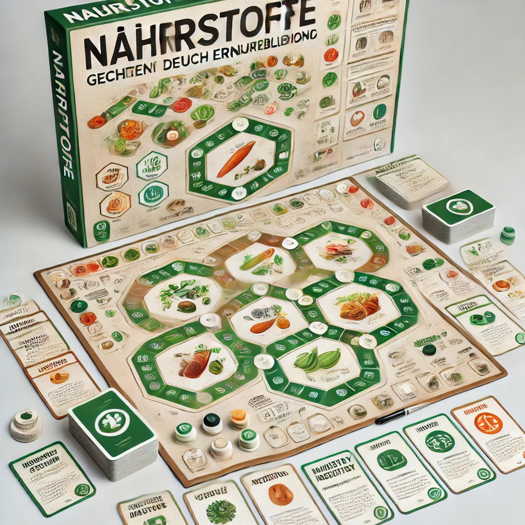NÄHRSTOFFE® Bildungsspiel für familiäre Ernährkompetenz, Ernährmanagement, Gesundheitsaufbau - spielerische Lernmöglichkeit (Vorverkauf)