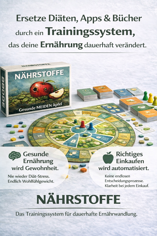 NÄHRSTOFFE® Bildungsspiel für familiäre Ernährkompetenz, Ernährmanagement, Gesundheitsaufbau - spielerische Lernmöglichkeit (Vorverkauf)